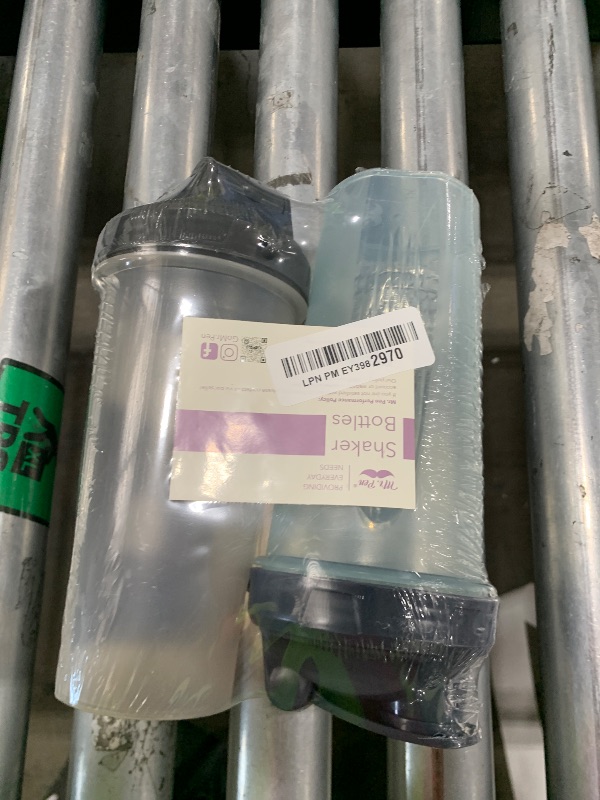 Photo 1 of Mr. Pen- Shaker Bottles for Protein Mixes, 28 oz, 2 Pack, Clear, Protein Shaker Bottle with Wire Whisk Ball, Blender Bottle