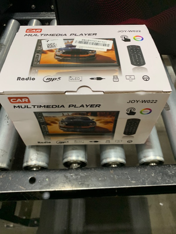 Photo 1 of SJoyBring 7" QLED Double Din Car Stereo - Wireless Apple CarPlay & Android Auto, 240W 4.2CHN, SWC, Bluetooth, FM/AM Car Radio, 2 Subwoofers Outputs, Backup Camera