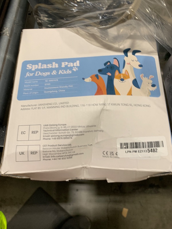 Photo 1 of Peteast Dog Splash Pad 51" Anti-Slip Dog Pool for Large Dogs 0.58 mm Thick Dog Sprinkler Outdoor Dog Toys - Dog Accessories for Large Dogs