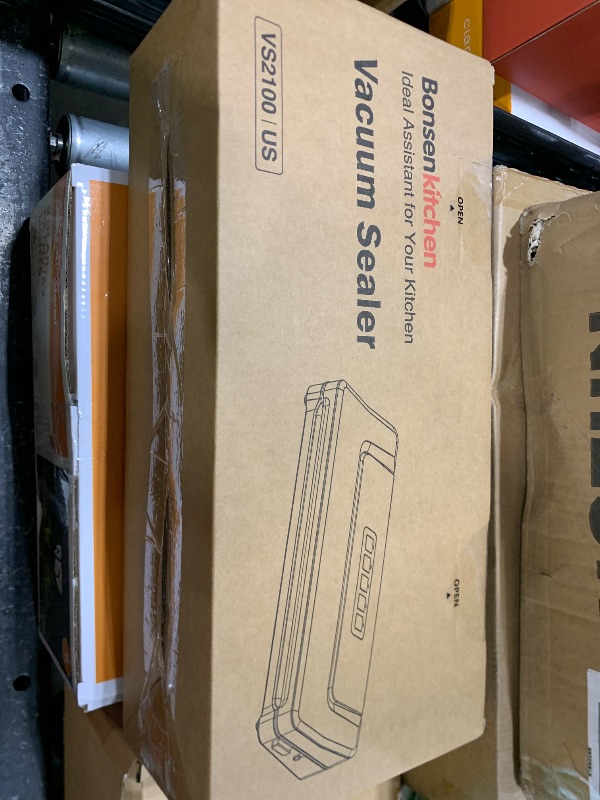 Photo 1 of [Updated 2025] Bonsenkitchen Vacuum Sealer Machine + 40 Vacuum Bags, Fast-Compact/Multi-Functional Food Vacuum Sealer with External Vacuum System, Silver