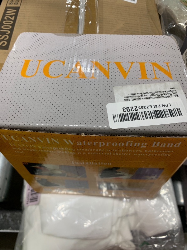 Photo 1 of UCANVIN Waterproofing Membrane Band Roll, 30Mils Thick, 5Inch X 98.5Ft Tile Floor Underlayment Waterproofing Polyethylene Fabric Waterproof Membrane for Tiles, Shower Walls, Bathroom Floors