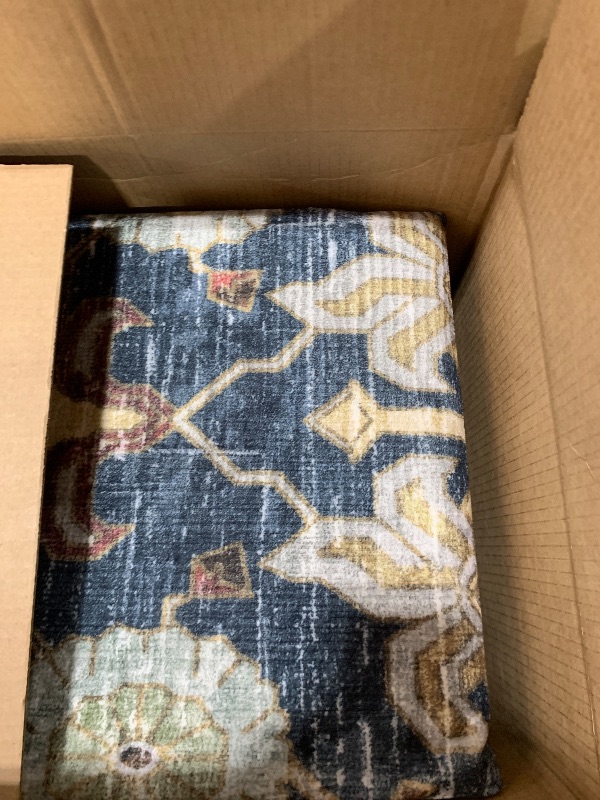 Photo 1 of RUGSURE Washable Area Rugs - Perfect for Living Room, Bedroom, Kids Room, Nursery - Stain & Water Resistant Non-Slip, Pet & Child Friendly, Vintage Tribal Area Rugs (Rust, 6' x 9')