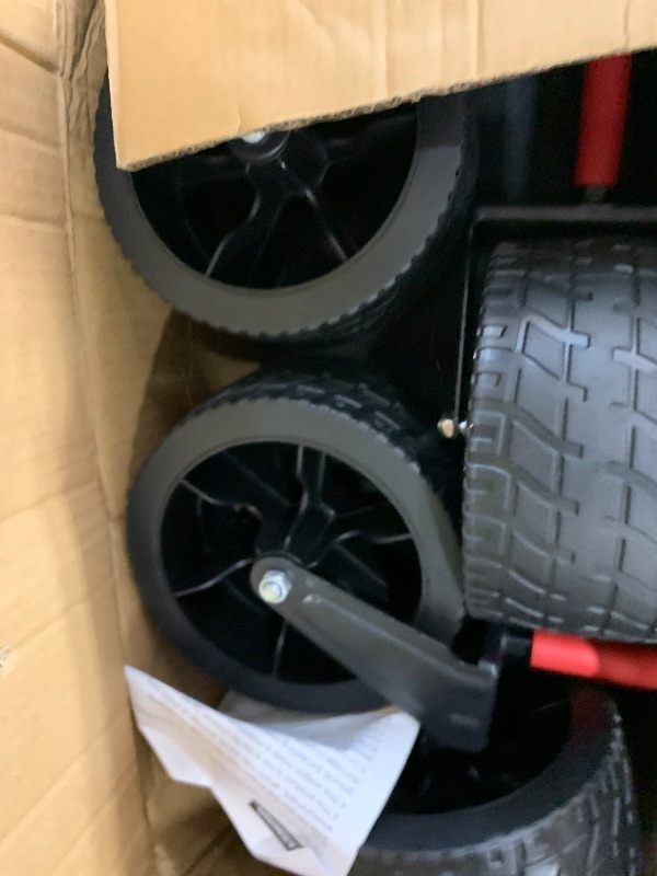 Photo 1 of Collapsible Wagon with Big Wheels, Beach Wagons Carts Foldable with All-Terrain Wheels, Large Weight Capacity Heavy Duty Carts with Cup Holders for Camping, Garden, Sports, Grocery Black