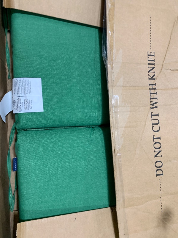 Photo 1 of ARDEN Outdoor Dining Chair Cushion, 20 in x 20 in, Weather-Proof, Rain-Proof, Fade Resistant Patio Cushion for Patio, Dining, or Rocking Chairs 20 x 20, Moss Green Leala