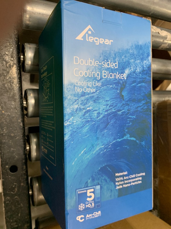 Photo 1 of Elegear Revolutionary Cooling Blanket Twin, Absorbs Heat to Keep Body Cool for Night Sweats, Double Sided Arc-Chill3.0 Cooling Fiber Q-Max>0.5, Lightweight Summer Cold Blankets for Sleeping 59“ x 79”