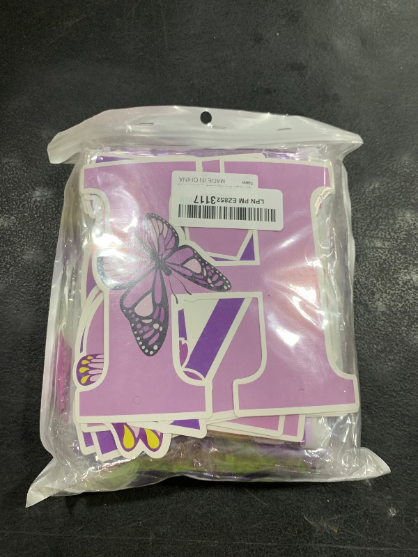 Photo 1 of 16th Purple Birthday Decorations for Girls, Purple Pink 16th Birthday Decorations Butterfly Theme Lavender Party Decor Set with Number Balloons, Banner, Sash, Butterfly Stickers