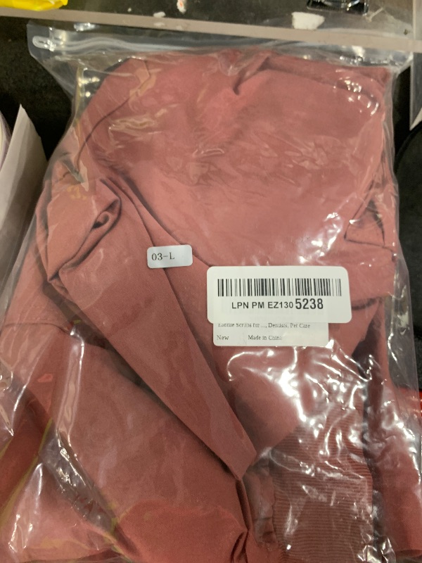 Photo 1 of Eadflie Scrubs for Women Set - 8-Pocket V-Neck Scrub Uniform | Stretch Jogger Pants (Flesh Pink/L) | Medical Workwear for Nurses, Dentists, Pet Care
