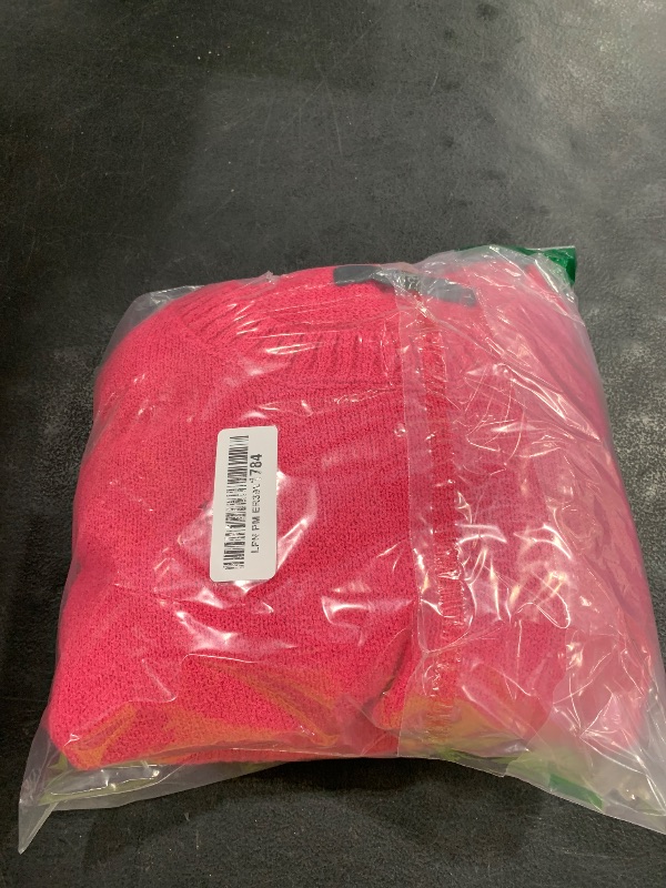 Photo 1 of ZESICA Women's Summer 2 Piece Matching Long Sweater Shorts Sets 2025 Travel Resort Wear Sleeveless Knit Outfits Hot Pink Rose Red L