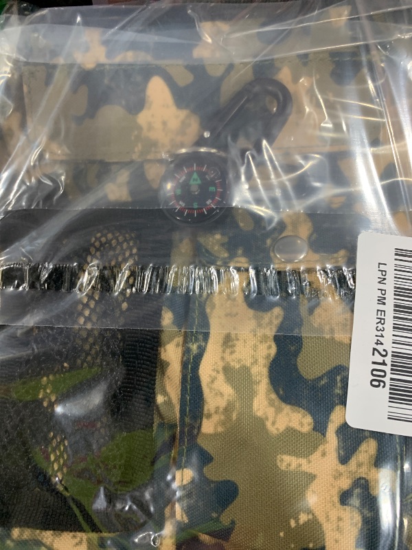 Photo 1 of Green Camo Medium Book and Bible Cover for Men with Compass Carabiner Camouflage Book Supplement for Women Case