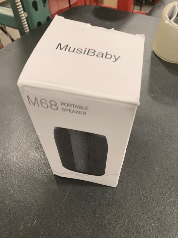 Photo 1 of Bluetooth Speaker,MusiBaby Speakers Bluetooth Wireless,IPX5 Waterproof Outdoor Speaker with Bass,24H Long Playtime,Loud and Portable for Travel,Party,Beach,Camping,Gifts, Electronic Gadgets(Blk)