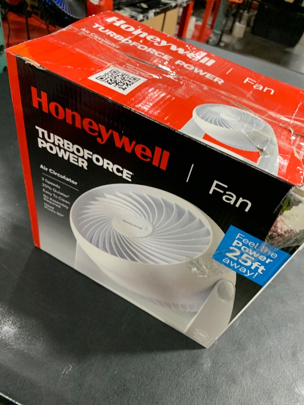 Photo 1 of Honeywell HT-904 TurboForce Tabletop Air Circulator Fan, Small, White – Quiet Personal Fan for Home or Office, 3 Speeds and 90 Degree Pivoting Head