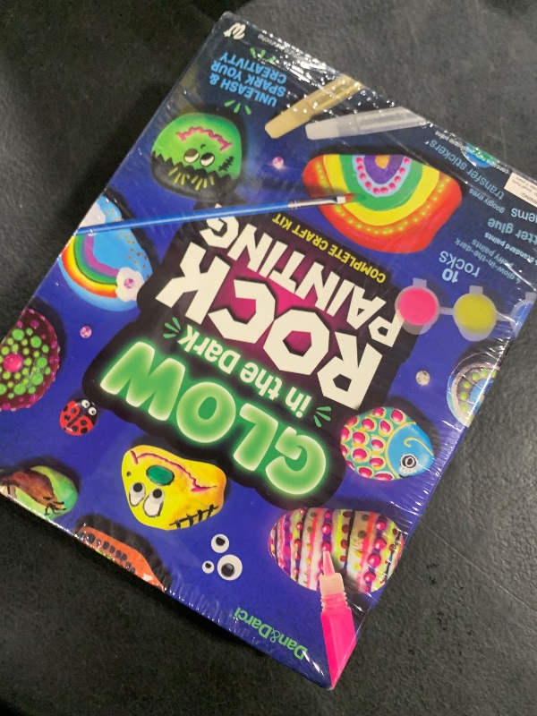 Photo 1 of Dan&Darci Kids Rock Painting Kit - Glow in The Dark - Arts & Crafts Gifts for Boys and Girls Ages 6-12 - Craft Activities Kits - Creative Art Toys for 6, 7, 8, 9, 10, 11 & 12 Year Old Kid