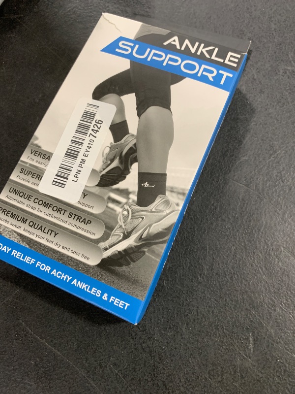 Photo 1 of ABIRAM Ankle Brace for Women & Men, Ankle Compression Sleeve, Foot Sleeve with Strap (1 Pair), Ankle Support for Sprained Foot & Arch, Plantar Fasciitis Relief Socks, Achilles Tendonitis