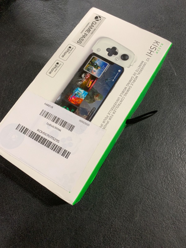 Photo 1 of Razer Kishi V2 Mobile Gaming Controller for iPhone (Lightning) Xbox Edition: Console Quality Controls - Universal Fit - Stream PC & Xbox Games - Free Nexus App - White