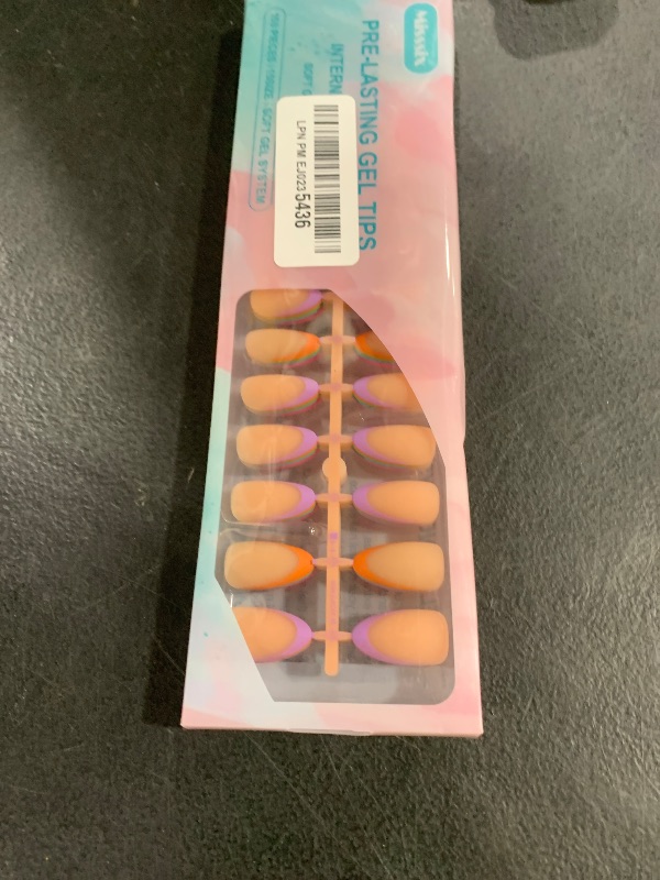 Photo 1 of Misssix French Gel Nail Tips, 150Pcs French Tip Press on Nails Medium Almond, No Need to File Tips Pre-lasting, Fake Nails for Nail Art DIY 15 Sizes