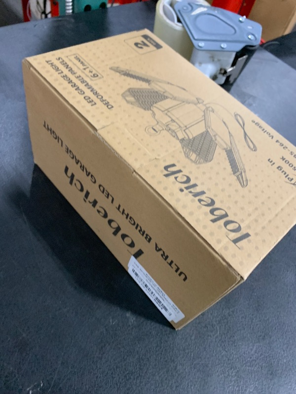 Photo 1 of toberich 2-Pack Plug in Garage Light, 200W 20000LM Linkable LED Shop Light w/Pull Chain(ON/Off), 6+1 Deformable Panels, 6500K LED Ceiling Lights for Garage, Workshop, Warehouse, Barn
