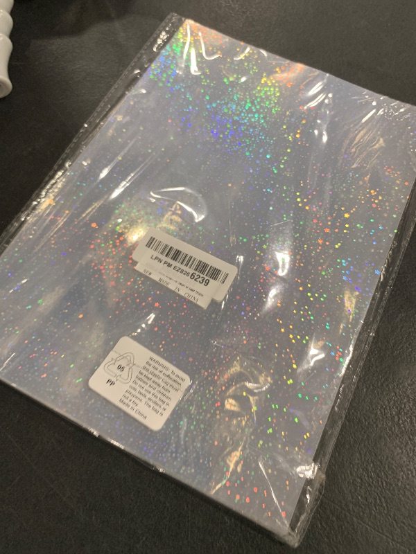Photo 1 of WANGHENG Printable Holographic Sticker Paper,20 Sheets 11 x 8.5''five-pointed star Printable Waterproof Sticker,Rainbow Vinyl Sticker for Inkjet or Laser Printer