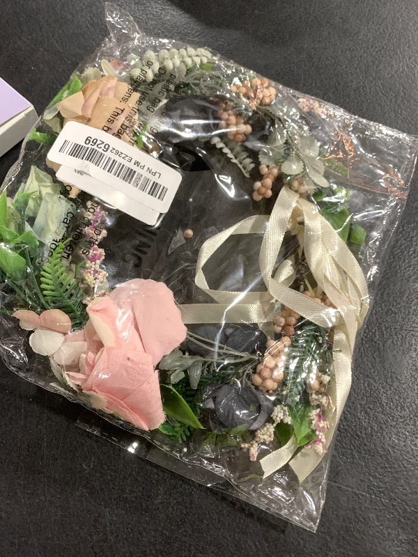 Photo 1 of Vivivalue Fairy Floral Crown Woodland Elf Flower Headband Elven Wreath for Women Girls Halloween Wedding Cosplay Photo Props