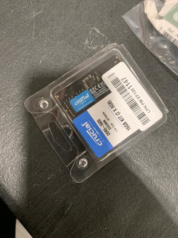 Photo 1 of Crucial 16GB DDR5 RAM Laptop Memory Kit (2x8GB), 5600MHz (or 5200MHz or 4800MHz), SODIMM 262-Pin, Compatible with 13th Gen Intel Core and AMD Ryzen 6000 - CT2K8G56C46S5