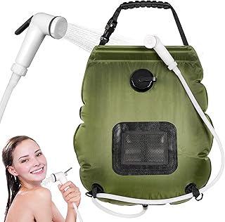 Photo 1 of sapsisel Camping Shower Bag, 5 Gal/20L Solar Heating Camping Shower with Upgraded Hose and Shower Head,Portable Shower for Camping,Solar Shower