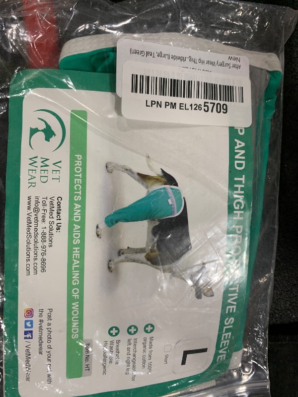 Photo 1 of Hip and Thigh Wound Protective Sleeve for Dogs. Dog Recovery Sleeve. Recommended by Vets Worldwide (X-Large, Teal Green)