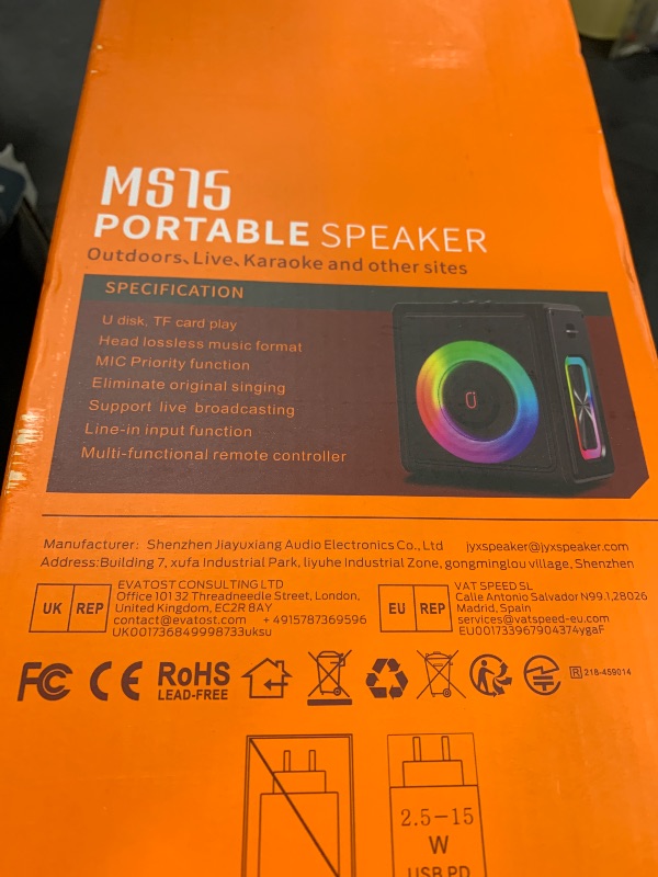 Photo 1 of Karaoke Machine, Portable Bluetooth 5.3 Speaker with 2 Wireless Microphones for Adults, PA System with Pitch Correction & Echo Adjustment, Supports TWS/TF Card/USB/AUX/Live/REC for Home Party (200W)