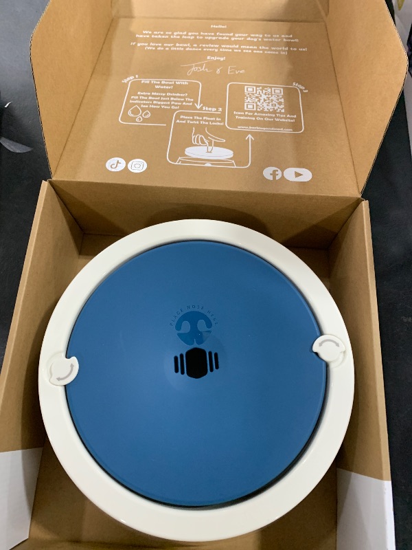Photo 1 of BARKING&MAD no Spill Water Bowl for Dogs 73.9oz (2.1L) - Anti-gulping, Slow Water Feed Dispenser for Large and Medium-Sized Breeds for Slow Drinking and Messy gulping Sloppy Drinkers