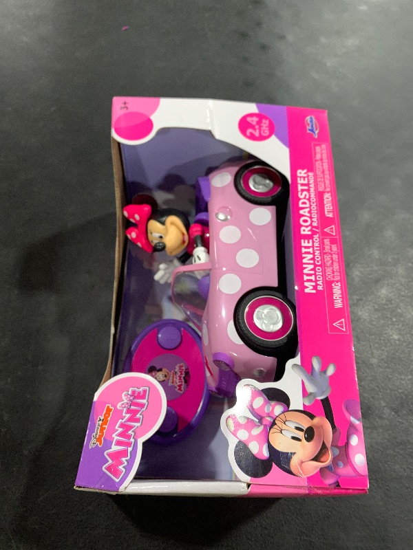 Photo 1 of Disney Junior Minnie Mouse Roadster RC Car with Polka Dots, 27 MHz, Pink with White Polka Dots, Standard (97161)