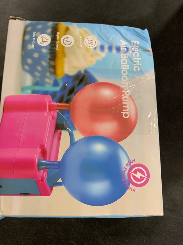 Photo 1 of Electric Balloon Pump, Portable Dual Nozzle Electric Balloon Inflator for Party Decoration, 110V 600W Balloon Blower Pump Inflation