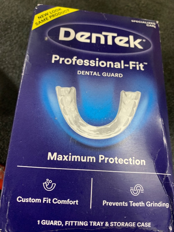 Photo 1 of DenTek Mouth Guard for Nighttime Teeth Grinding, Professional-Fit Dental Guard, 1 Count