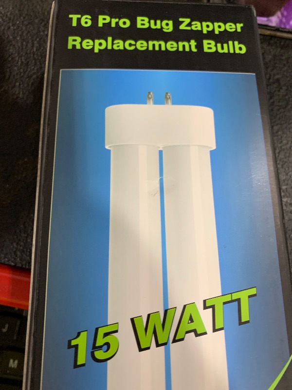 Photo 1 of GOOTOP Replacement Bulb for Zap T6 Pro, K15, T9,X3 Bug Zapper, 15W, 4-Pin Base, U-Tube Bulb Twin Tube Bulb