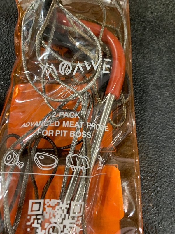 Photo 1 of 2-Pack Temp Meat Probe Replacement for Pit Boss Pellet Grills and Smokers, 3.5 mm Plug Thermometer Probes with 2 PCS Probe Grommets and Probe Clips