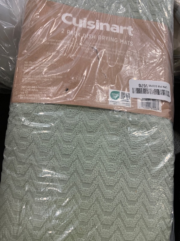 Photo 1 of Cuisinart Dish Drying Mats for Kitchen Counter - (2) 18" x 24" Ultra Absorbent Dish Drying Mat XL - Foldable, Machine Washable, Fast Drying Dish Mat (Geostripe)