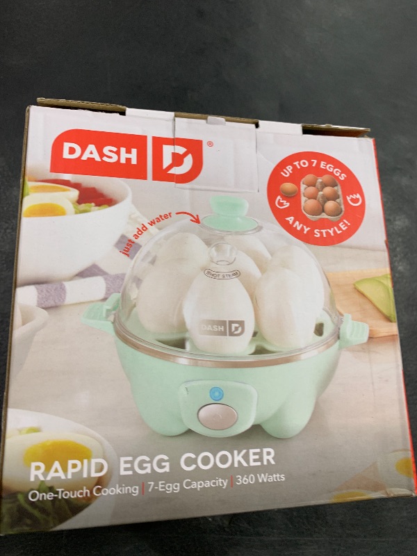 Photo 1 of DASH Rapid Egg Cooker: 7 Egg Capacity Electric Egg Cooker for Hard Boiled Eggs, Poached Eggs, Scrambled Eggs, or Omelets with Auto Shut Off Feature - Aqua