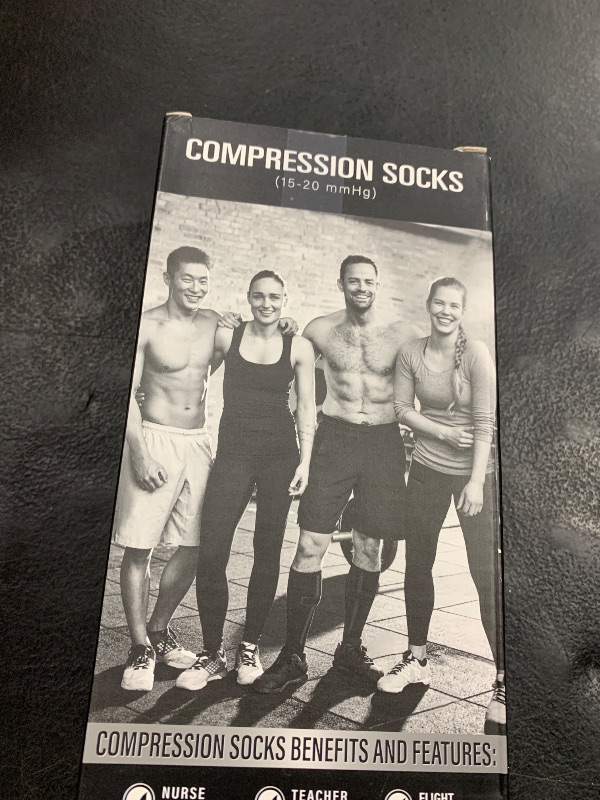 Photo 1 of CHARMKING Compression Socks (3 Pairs) - 15-20 mmHg, Athletic Support for Running, Cycling, Travel - Boost Circulation and Performance
