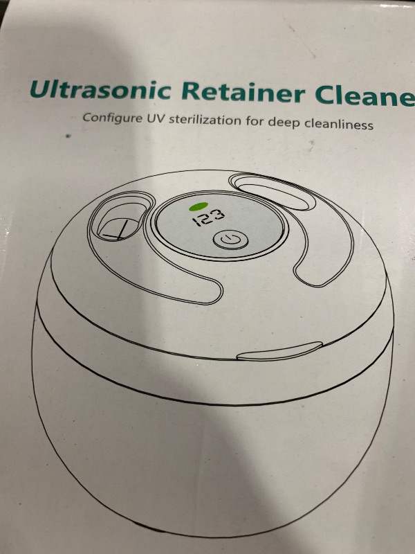 Photo 1 of Dental Ultrasonic Retainer Cleaner Machine: 45kHz Dental Cleaning Pod for Denture, Mouth Guard, Night Guard, Aligner, Braces, Toothbrush Head & Jewelry, UV Cleaner with Digital Timer & 4 Modes, Black