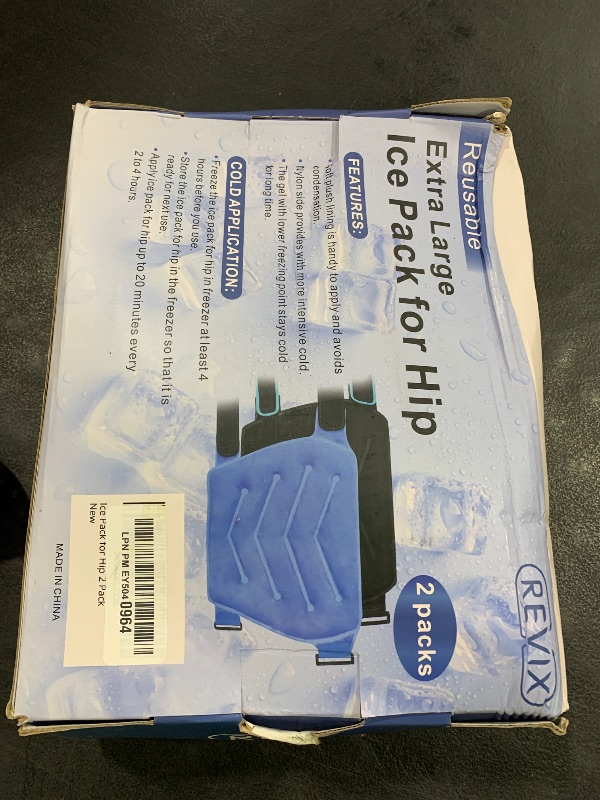Photo 1 of REVIX Extra Large Reusable Ice Packs for Hip Replacement, Gel Cold Packs for Flexor Discomfort Relief, Surgery Recovery Supplies, Set of 2