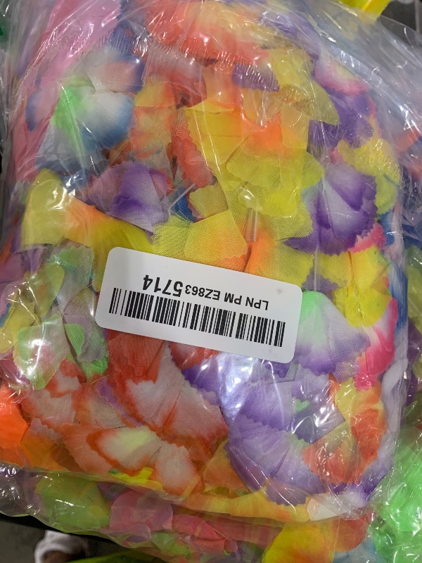 Photo 1 of 50 Pieces Hawaiian Leis Party Decorations, 50 Styles Flower Necklace Bulk for Tropical Theme Beach Supplies Night Bar Luau Aloha Beach Vacation