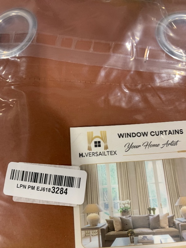 Photo 1 of H.VERSAILTEX Blackout Curtain for Living Room Thermal Insulated Window Treatment Curtain Extra Long 96 inch Length Energy Saving Solid Grommet Top Blackout Drape, One Panel, Washed Spice, 52"W x 96"L