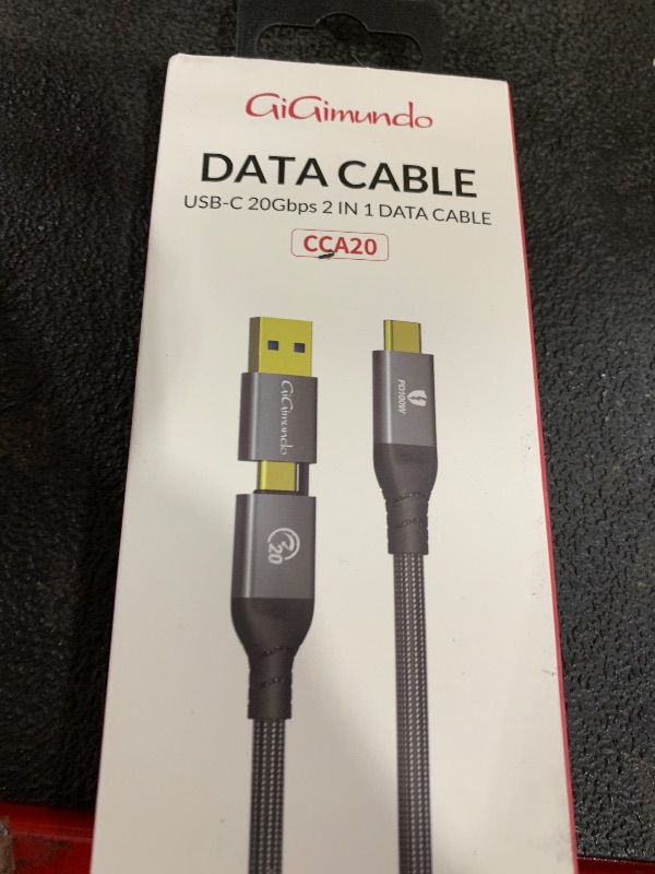 Photo 1 of GiGimundo 20Gbps PD100W 5A Fast Charging Cable 1.6 ft, USB 3.2 Gen 2x2 Cable Compatible with Thunderbolt 3, Support 4K 60Hz Video Output, for Laptop, MacBooks, iPad Pro, Phones, Docking etc