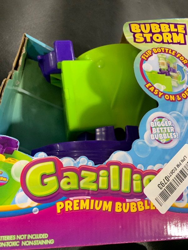 Photo 1 of Gazillion Bubble Storm Bubble Making Machine - Portable Bubble Maker - Instant Bubble Creation - Outdoor Toy for Kids - 8 oz. Bubble Solution Included - Ages 3+