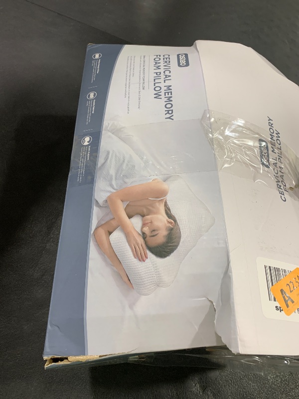 Photo 1 of Osteo Cervical Pillow for Neck Pain Relief, Hollow Design Odorless Memory Foam Pillows with Cooling Case, Adjustable Orthopedic Bed Pillow for Sleeping, Support for Side Back Sleepers
