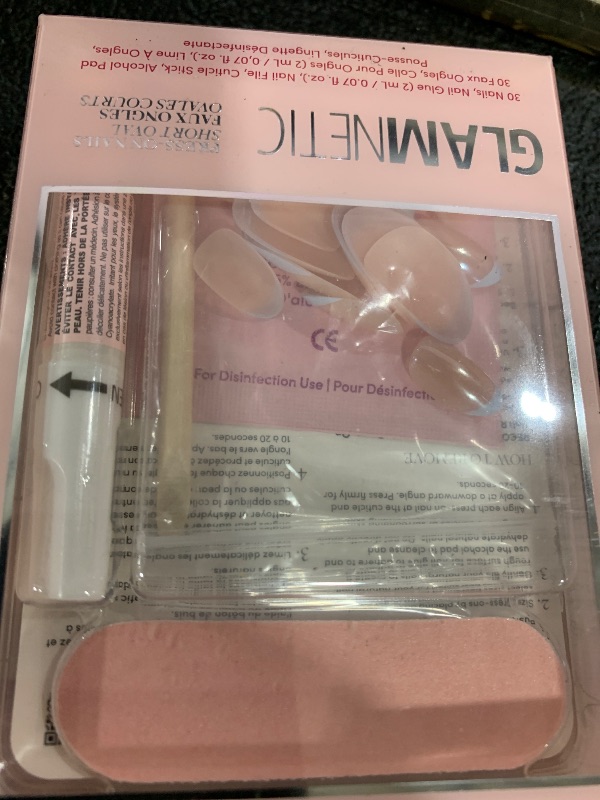 Photo 1 of Glamnetic Press On Nails - Into Blue | Glazed Short Oval Fake Nails with Periwinkle French Tips, Reusable Summer Nails | 15 Sizes - 30 Nail Kit with Glue
