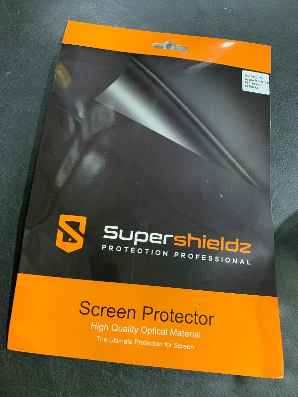 Photo 1 of Supershieldz (3 Pack) Designed for MacBook Pro 14 inch (M4, M3, M2, M1, Pro/Max) Screen Protector, High Definition Clear Shield (PET)
