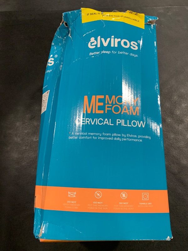 Photo 1 of Elviros Cervical Neck CPAP Pillow for Sleeping, Ergonomic Adjustable Height Neck Support Memory Foam Bed Pillow for CPAP Users with Sleep Apnea, Suitable for Side and Back Sleepers