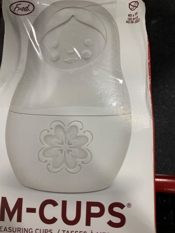 Photo 1 of Genuine Fred M-CUPS Matryoshka Measuring Cups, Set of 6, Russian Doll Nesting Measuring Cups, White
