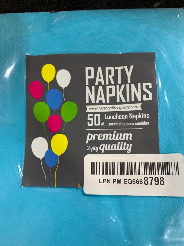 Photo 1 of Party Solids Turquoise Paper Napkins Disposable Everyday 50 Pcs 2 Ply Turquoise Dinner Napkins Paper Everyday For Parties & Party Supplies