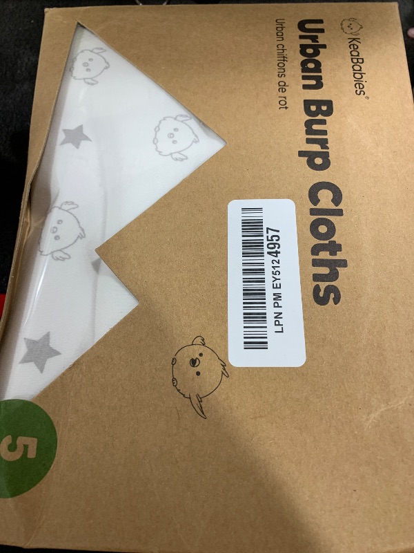 Photo 1 of Organic Burp Cloths Baby Boy & Girl - 5-Pack Super Absorbent Cotton Burping Cloths for Babies, Soft & Plush Newborn Spit Up Rags, Infant Towels for Milk Spit Up, Unisex, Large 21" x 10"(Constellation)