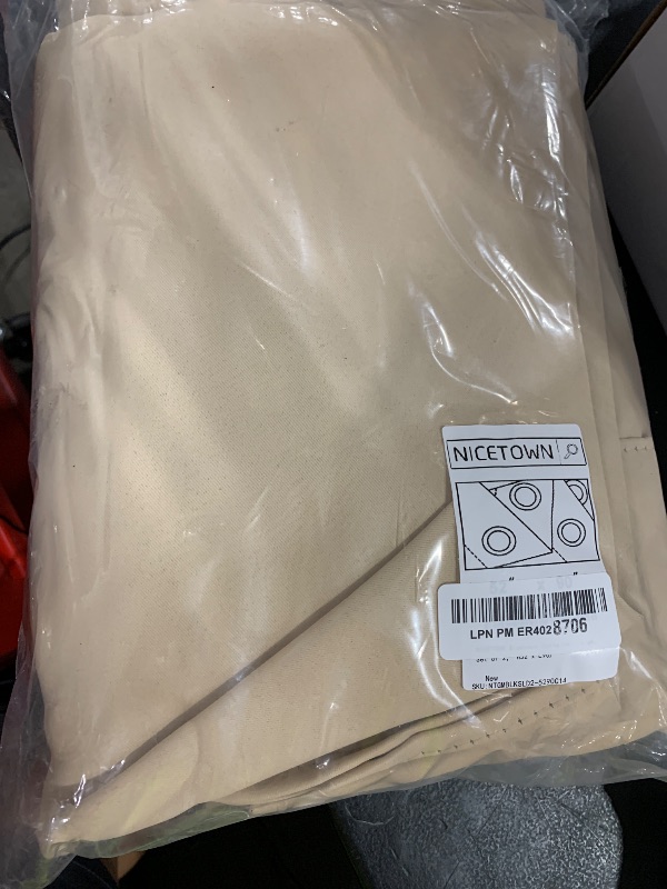 Photo 1 of NICETOWN Blackout Curtains & Drapes for Living Room - Grommet Window Treatment Thermal Insulated Solid Sound Reducing Drapes for Bedroom (Biscotti Beige, Set of 2, W52 x L90)