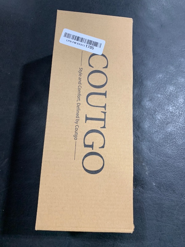 Photo 1 of Coutgo Women's Mules Low Kitten Heel Closed Square Toe Slip On Backless Dress Shoes,Size Fits Large Champagne